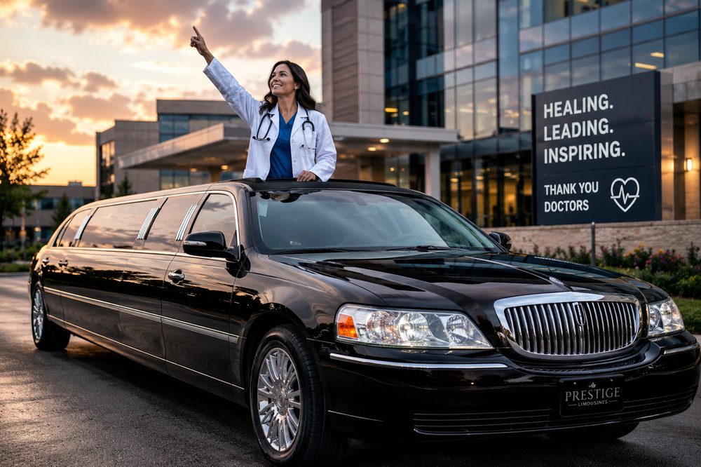 A stretch limousine at the curb &mdash; level-funded plans balance a smooth, managed ride with potential savings