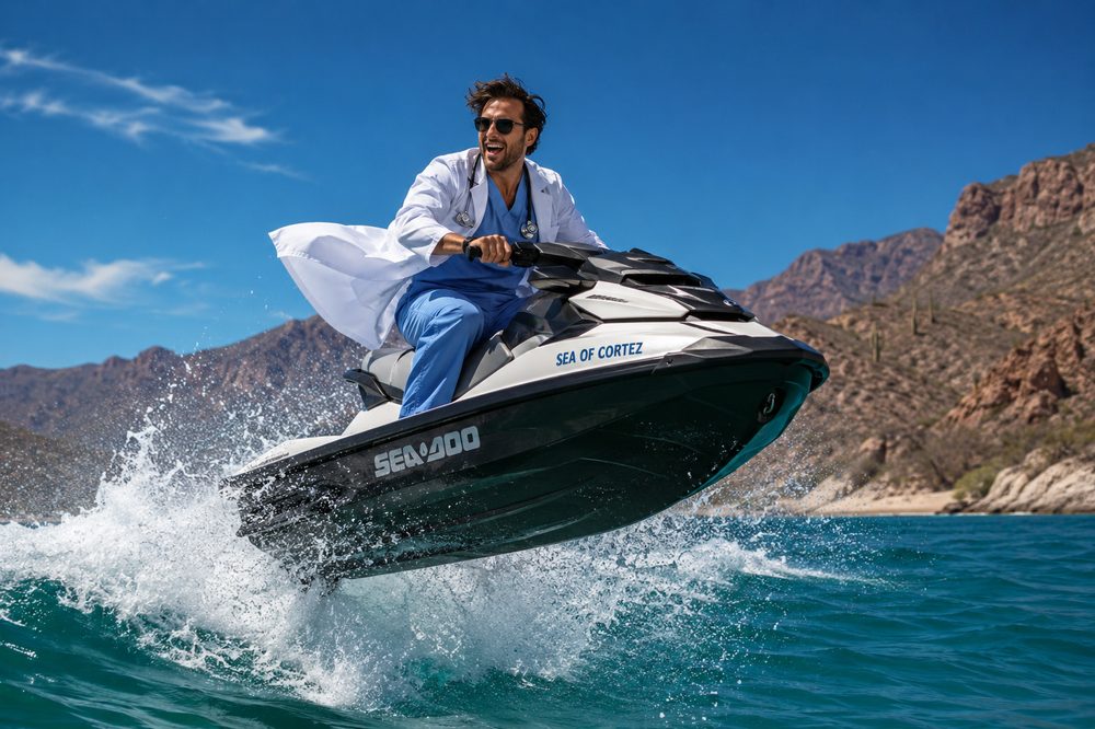 A rider steering a jet ski across open water &mdash; self-funded plans put you in control of the throttle and the risk